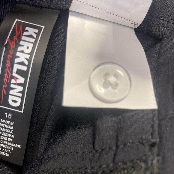 NWT Women's Nylon Travel Pants 16P Black Stretch Zip Pocket Elastic Performance - Picture 14 of 16